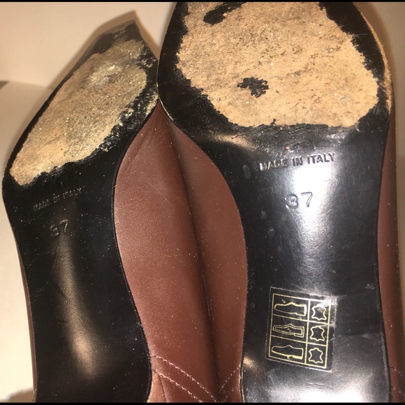 Brown Italian leather pointy pumps by Chloe, EU 37 - Picture 10 of 10